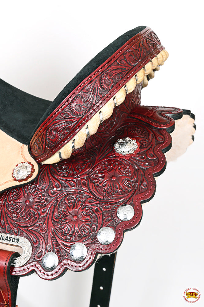 HILASON Flex Tree Western Horse Saddle American Leather Trail Barrel | for Horses