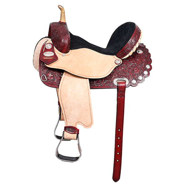 Flex Tree Western Horse Saddle American Leather Trail Barrel - Uhorse