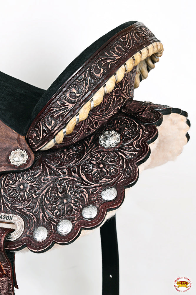HILASON Flex Tree Western Horse Saddle American Leather Trail Barrel | for Horses