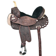HILASON Flex Tree Western Horse Saddle American Leather Trail Barrel | for Horses