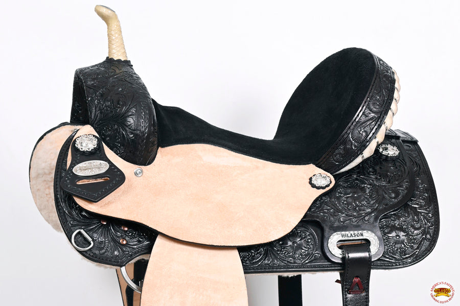 HILASON Flex Tree Western Horse Saddle American Leather Trail Barrel | for Horses