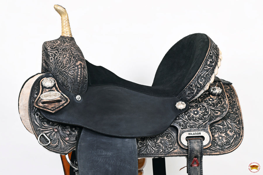 HILASON Flex Tree Western Horse Saddle American Leather Trail Barrel | for Horses