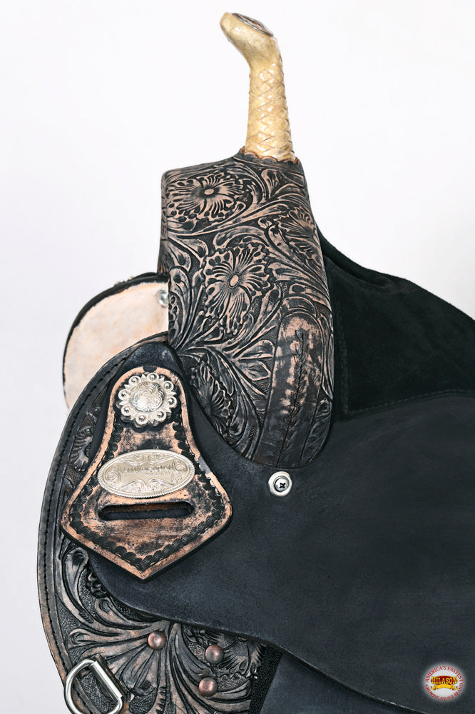 HILASON Flex Tree Western Horse Saddle American Leather Trail Barrel | for Horses