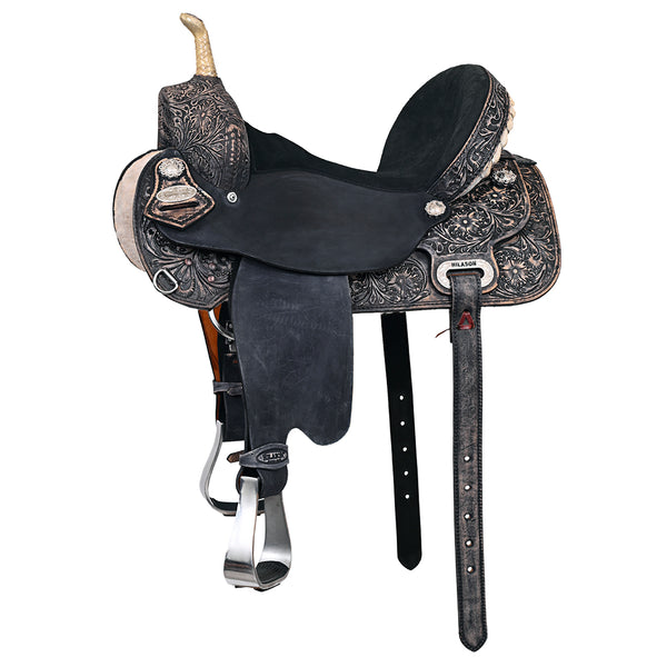 Hilason Flex Tree Western Horse Saddle American Leather Trail Barrel - Uhorse