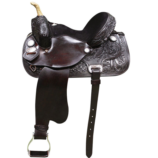 HILASON Flex Tree Western Horse Saddle American Leather Trail Barrel | for Horses - Uhorse