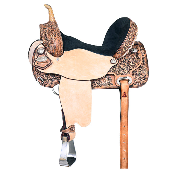 Flex Tree Western Horse Saddle American Leather Trail Barrel - Uhorse