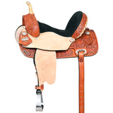 16 In Flex Tree Western Horse Saddle American Leather Trail Barrel - Uhorse