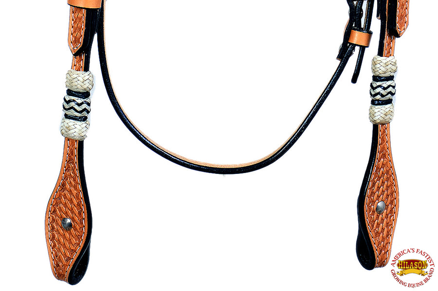 HILASON Western Horse Headstall Bridle American Leather Rawhide