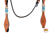 HILASON Western Headstall Horse Tack American Leather Tan Rawhide | Bridle