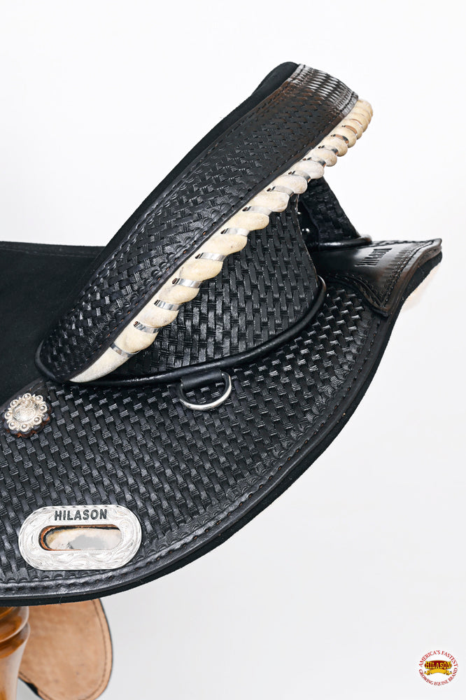HILASON Western American Leather Trail Barrel Racing Horse Saddle | Treeless for Horses