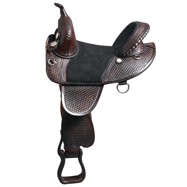 Hilason Western Horse Trail Barrel Racing American Leather Saddle - Uhorse