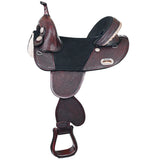 HILASON Western Horse Trail Barrel Racing American Leather Saddle | Treeless for Horses - Uhorse