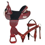 Hilason Western Horse Trail Barrel Racing American Leather Saddle - Uhorse