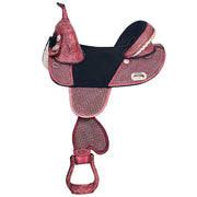 HILASON Western Horse Trail Barrel Racing American Leather Saddle | Treeless for Horses