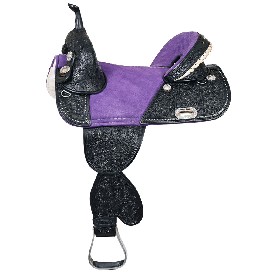 Hilason Western Horse Trail Barrel Racing American Leather Saddle - Uhorse