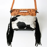 American Darling Clutch Hand Tooled Saddle Blanket Fabric Genuine