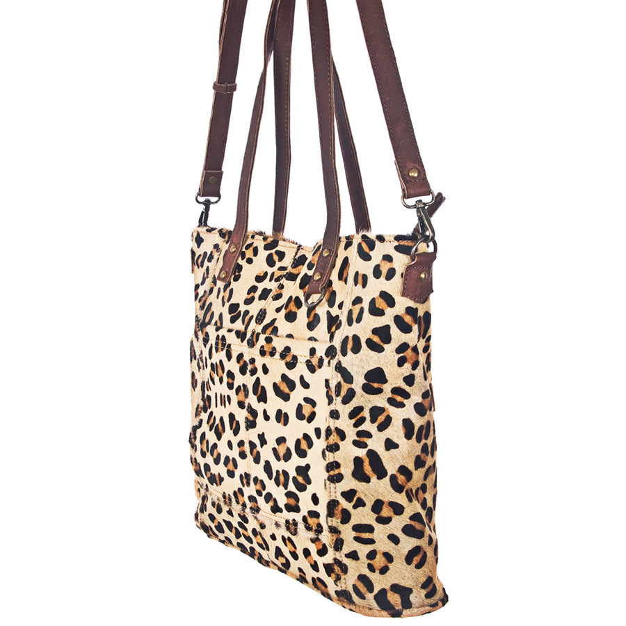 American Darling Hair-on Cowhide Tote Bag – Genuine Leather Western Handbag Adjustable Strap