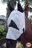 Horse Size Hilason Western Fly Mask Uv Protection Insects White Black
