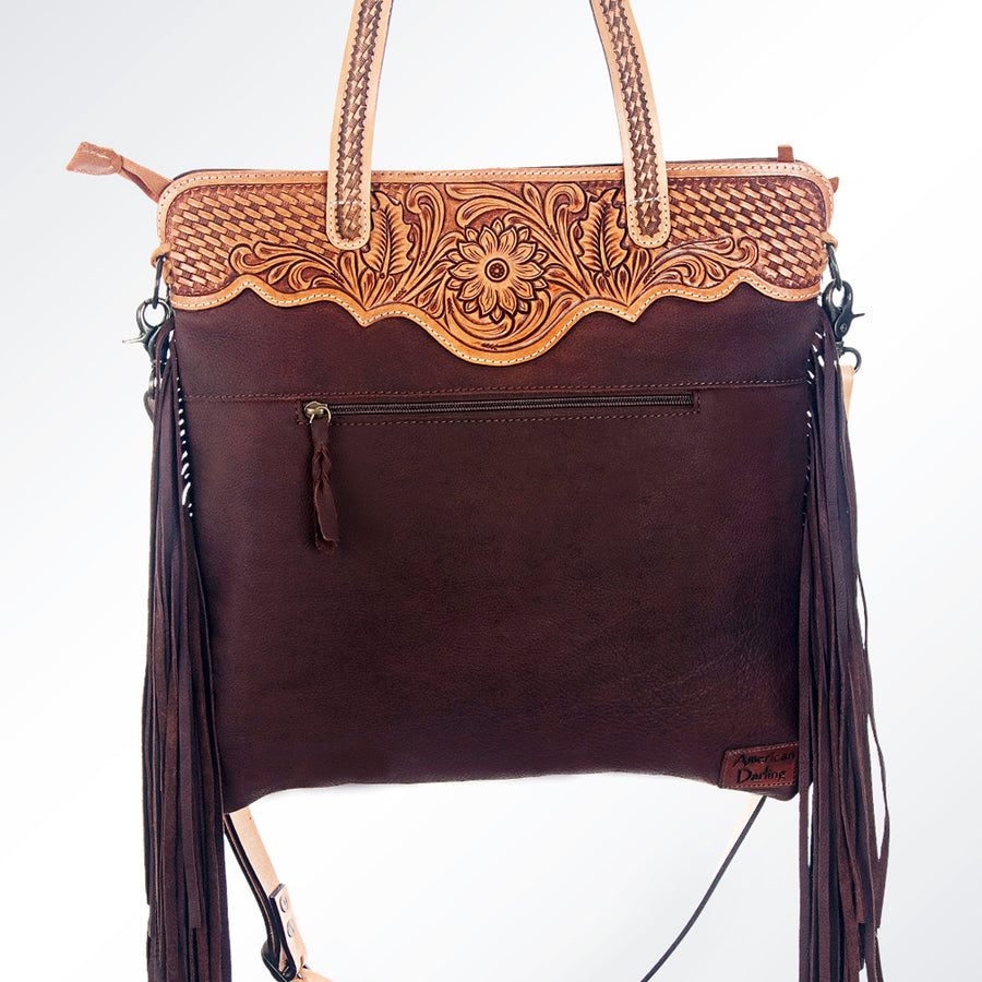 American Darling Cross Body Hand Tooled Hair on-Genuine Leather Western Women Bag Handbag Purse | Crossbody for Cute