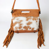 American Darling Clutch Hand Tooled Hair On Genuine Leather Women Bag Western Handbag Purse