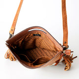 American Darling Clutch Hand Tooled Hair On Genuine Leather Women Bag Western Handbag Purse