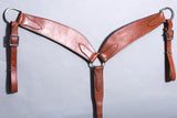 Western Horse Breast Collar Leather Brown Comfytack