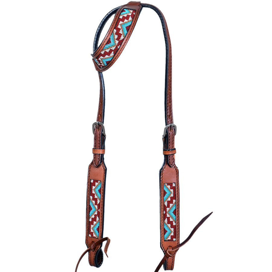 Hilason Western Horse One Ear Headstall Bridle American Leather Aztec - Uhorse