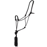 8 Ft Hilason Horse Halter Basic Poly Rope With Lead Black