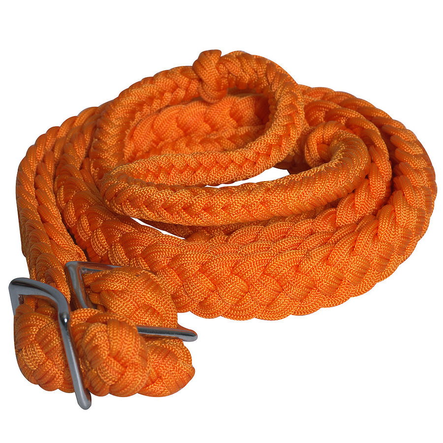 Orange nylon mesh fly mask with gray ear covers - Uhorse