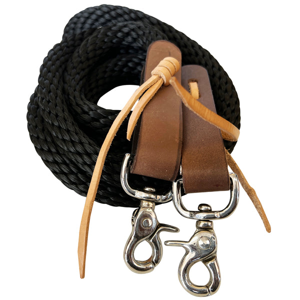 5/8 in x 8 ft Hilason Poly Roper Reins Scissor Snap - Uhorse