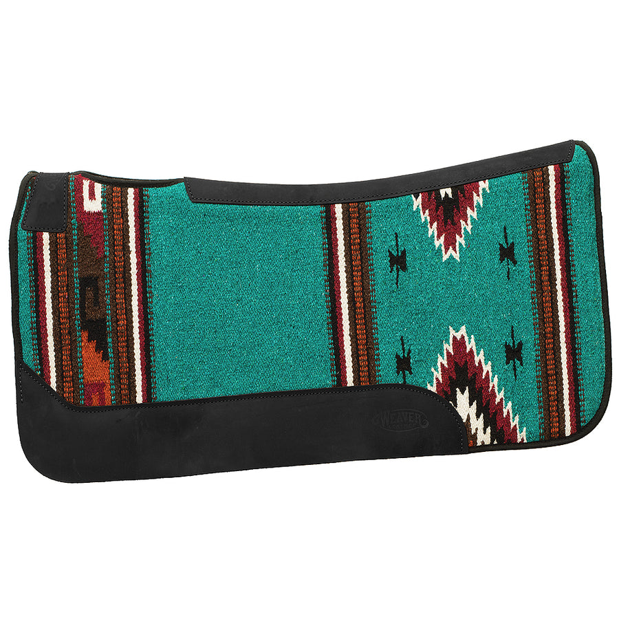 31" X 32" Weaver Contoured Single Weave Felt Saddle Pad Turquoise by Hilason – Cowboy and equestrian accessories