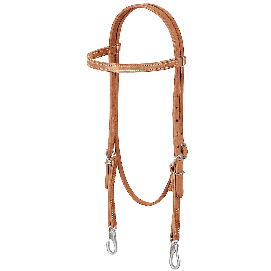 5/8" Weaver Leather Protack Browband Trainer Headstall W/ Snap Bit by Hilason – Cowboy and equestrian accessories