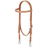 5/8" Weaver Leather Protack Browband Trainer Headstall W/ Snap Bit Ends
