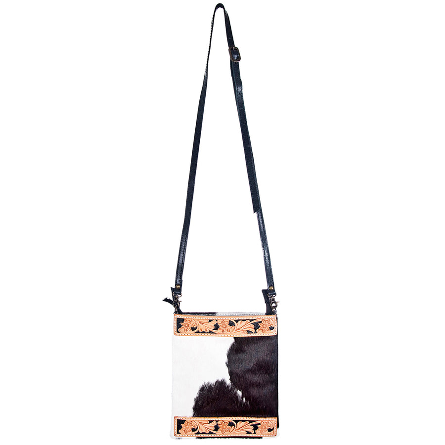 American Darling Cross Body Hand Tooled Hair on Genuine Leather Western Women Bag | Handbag Purse Crossbody for Cute