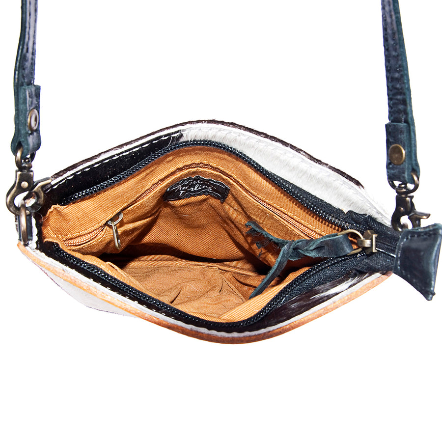 American Darling Cross Body Hand Tooled Hair on Genuine Leather Western Women Bag | Handbag Purse Crossbody for Cute