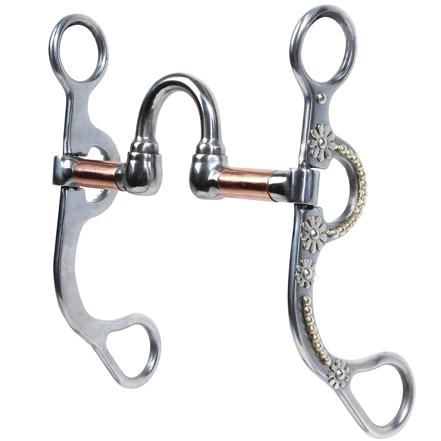 5" Professional Choice Bob Avila Daisy Shank Correction Horse Mouth Bit - Uhorse