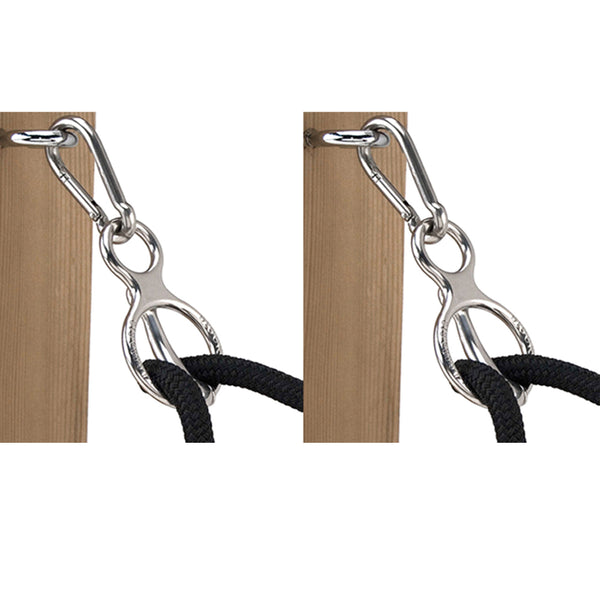 [ Set Of 2 ] Blocker Tie Ring || H. Stainless Steel by Hilason – Cowboy and equestrian accessories