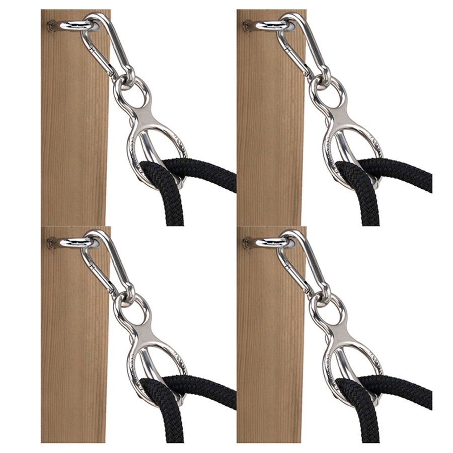 [ Set Of 4 ] Blocker Tie Ring || Horse Stainless Steel - Uhorse