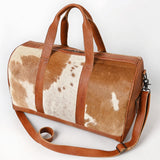 American Darling ADBGS174TAW Duffel Hair On Genuine Leather Women Bag Western Handbag Purse