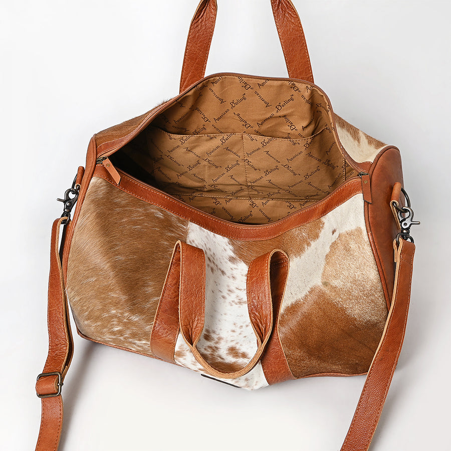 American Darling Women's Duffel Bag Western Hair On Genuine Leather Handbag and Ladies Purse