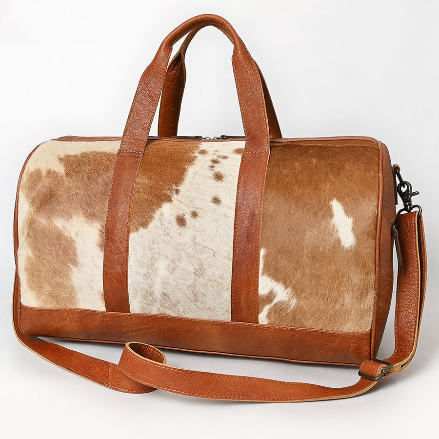 American Darling Duffel Hair On Genuine Leather Western Women Bag | Handbag Duffel Weekend Travel Bags for - Hilason