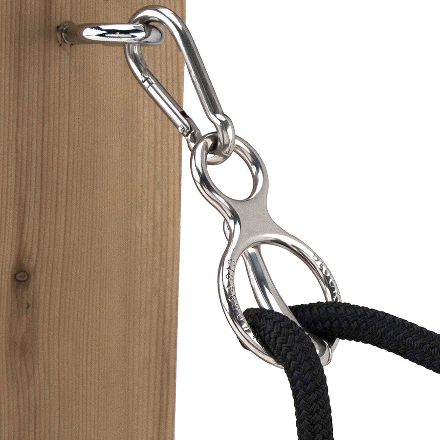 [ Set Of 4 ] Blocker Tie Ring || Horse Chrome + Pc 10' Poly Lead Rope