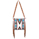 American Darling ADBG210 Large Crossbody Saddle Blanket Genuine Leather Women Bag Western Handbag Purse