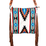 American Darling ADBG210 Large Crossbody Saddle Blanket Genuine Leather Women Bag Western Handbag Purse