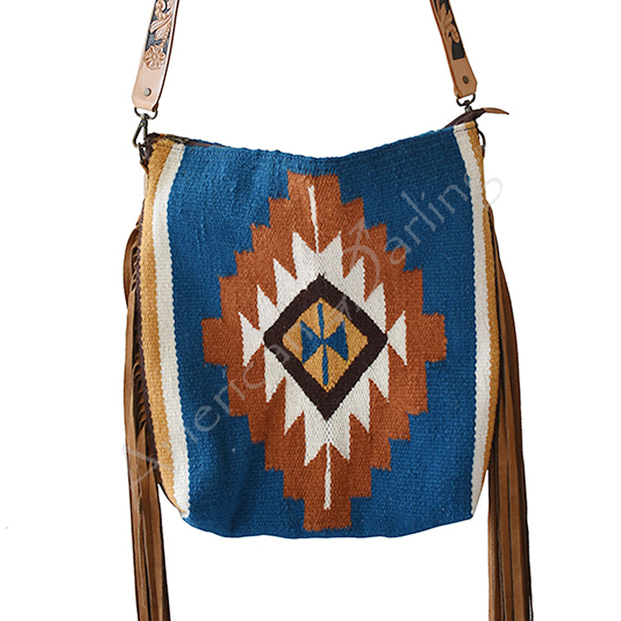 ADBG214 American Darling Saddle Blanket Genuine Leather Women Bag W. by Hilason – Cowboy and equestrian accessories