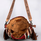 American Darling ADBG217 Large Crossbody Hand Tooled Saddle Blanket Genuine Leather Women Bag Western Handbag Purse