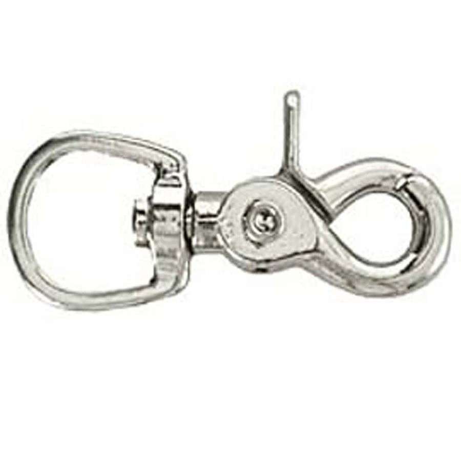 Hilason 3/4" X 2-3/4" Dc Trigger Snap Round Eye Nickel Plt. 4 Pcs – by Hilason – Cowboy and equestrian accessories
