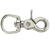 Hilason 3/4" X 2-3/4" Dc Trigger Snap Round Eye Nickel Plt. 4 Pcs – by Hilason – Cowboy and equestrian accessories