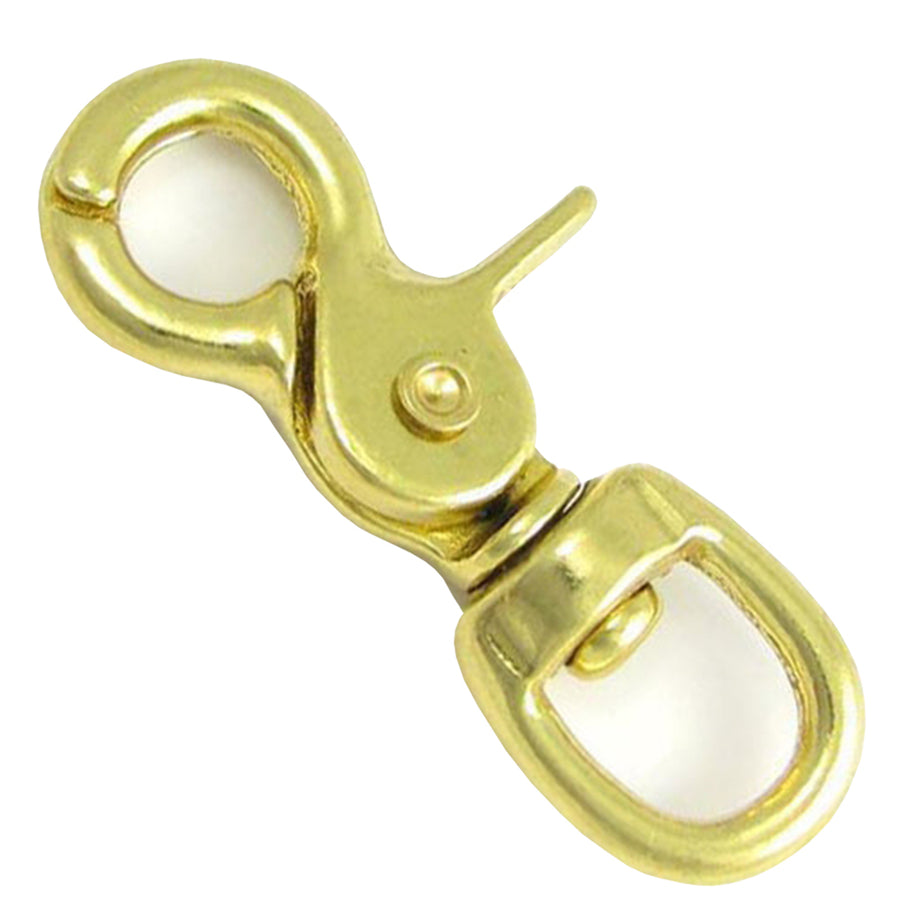 Brass swivel snap with D-ring - Uhorse