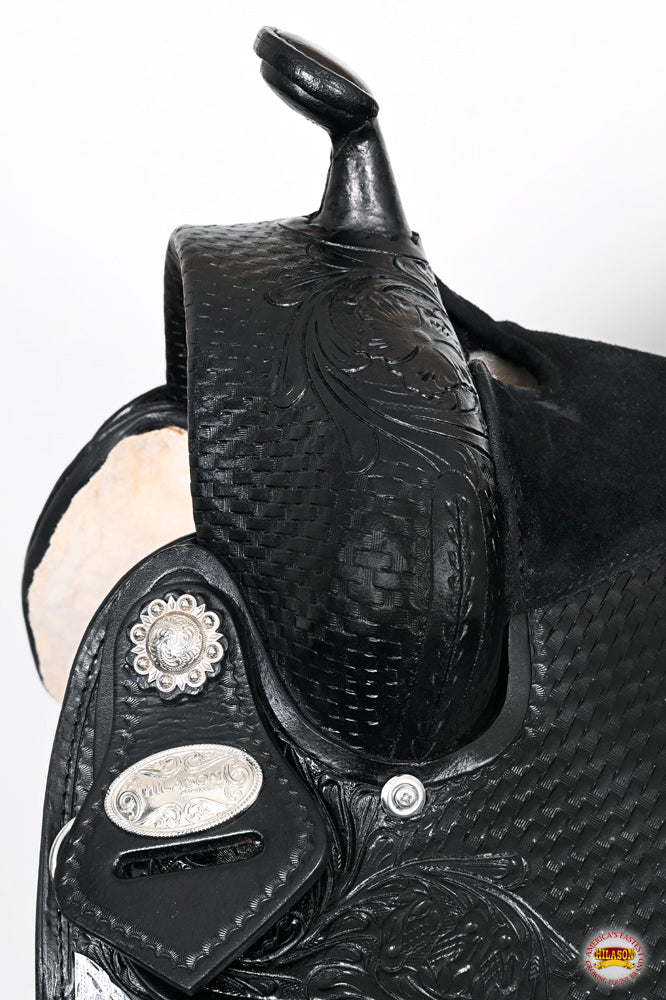 HILASON Western Horse Saddle American Leather Treeless Trail Barrel | for Horses